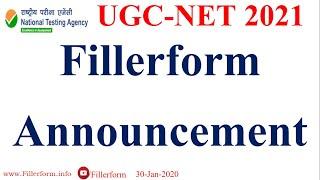 Fillerform Announcement For UGC NET Class  Fillerform Update by Jitendra Goswami