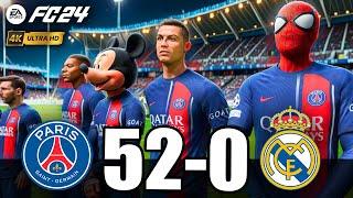 FIFA 23 - RONALDO MICKEY MOUSE Spiderman MESSI ALL STARS PLAYS TOGETHER  PSG 52-0 Real Madrid