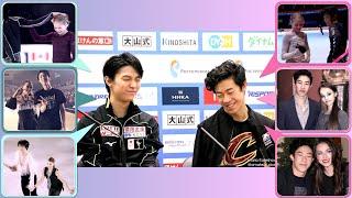 Yuzuru Nathan Funny & Cute Quad battle vs Russian ladies skater Sasha Anna Alina Alena Mao