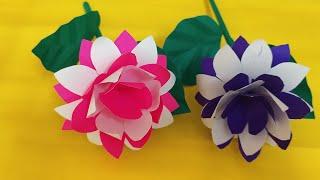 How to make beautiful flowers with craft papereasy paper flower kidsDIY paper flowerhome decor