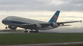 China Southern Airbus A380 last take-off ever from Amsterdam. Farewell superjumbo