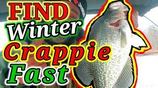 WINTER CRAPPIE LIVESCOPE FISHING  SECRET BANK TIPS FIND CRAPPIE IN JANUARY FAST