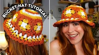 Easy Crochet Sun Hat Tutorial  Summer Crochet Bucket Hat Pattern  Brunaticality