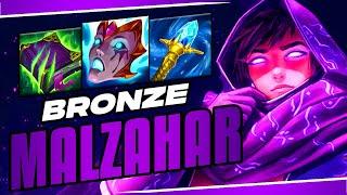 TIPS ON HOW TO CLIMB OUT OF BRONZE - S13 Malzahar MID Gameplay Guide