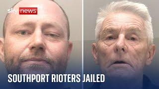 Two men jailed over rioting after Southport stabbings