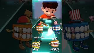 Scary Baby Bus  Mario Kart  Om Nom New Story  Fire Dog CatNap x Coffin Dance #shorts