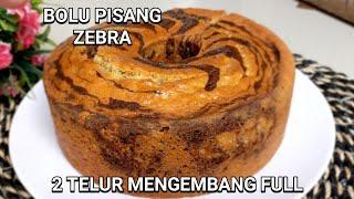 2 TELUR SAJA BOLU PISANG ZEBRA MENGEMBANG FULL CUMA ADUK ADUK SAJA