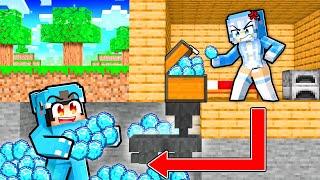 7 Ways to STEAL Diamonds in Minecraft FROM TWIN SISTER WITH CRAZY FAN GIRLS