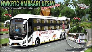 NWKRTC Ambaari Utsav Livery for New Volvo 9600s Sleeper Bus Mod  Bussid v4.2  Download Now