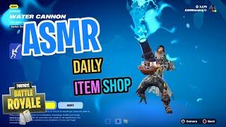 ASMR Fortnite NEW Water Cannon Emote and New Skin Daily Item Shop  Relaxing Whispering 