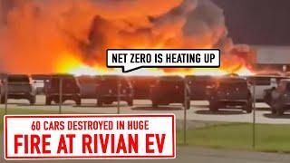 Yet another HUGE EV FIRE this time at Rivian in the USA