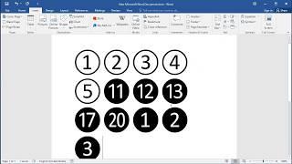 How type Circled Numbers in Word