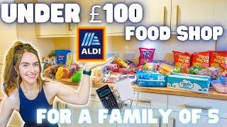 UNDER £100 ALDI WEEKLY FOOD HAUL 2023 FAMILY OF 5 QUICK EASY BUDGET WEEKLY MEAL IDEAS MEAL PLAN