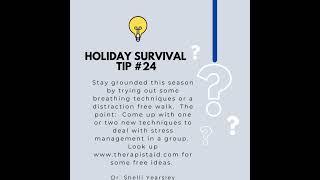Holiday Survival Tip  #24  #dr #mentalhealth #family #youtubeshorts