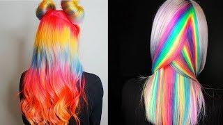 New Hair Color Ideas For 2018 Amazing Rainbow Hair Color Transformation  Tutorials Compilations