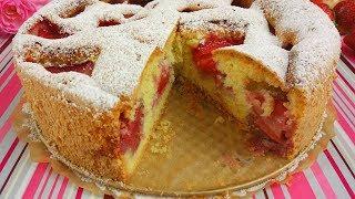 Easy cake with strawberries