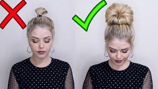 БЫСТРЫЙ ПУЧОК ЗА 2 МИНУТЫ  MESSY BUN FOR THIN AND FINE HAIR