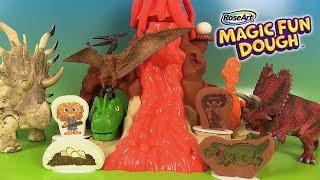 Pâte à Modeler Magic Fun Dough Volcan et Dinosaures Volcano Valley