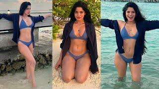 Divya Bharathi Hot Bikini Photoshoot Looks at Maldives  Actress Divya Bharathi Swimsuit Beach video