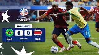 BRASIL 0-0 COSTA RICA  HIGHLIGHTS  CONMEBOL COPA AMÉRICA USA 2024™️