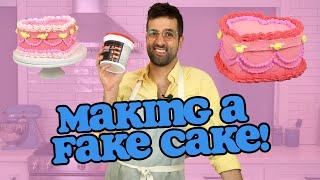 Making a Fake HEART CAKE Box • DIY with JonnyCakes