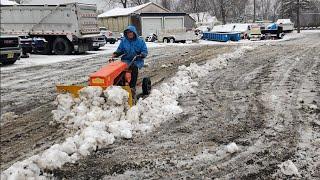 73 Gravely C8. Plowing a slushy mess. 11624.