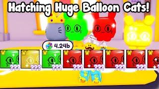 I Hatch Royal Egg Using 10 Accounts To Get Huge Balloon Cat - Pet Simulator X Roblox