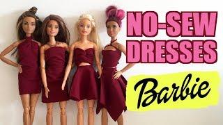 How to make No Sew Clothes for Barbie. Dresses for dolls