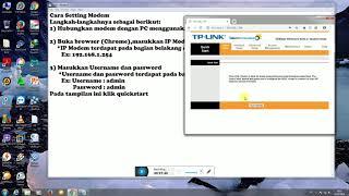 setting modem indihome dengan cepat