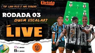 LIVE CARTOLA FC 2024 RODADA 3 - 72.73pts NA ULTIMA RODADA  TOP 1.000 NACIONAL PELO 2º ANO