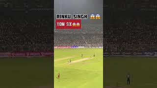 Rinku Singh 110M Six  #rinkusingh #iplsix #kkr #ipl #ipl2023