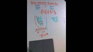 Quick Math  Using LCM and GCF independently