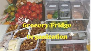 CLEAN & ORGANIZE MY FRIDGE GREEN GROCERY HAULMEAL PREP@tynaloice