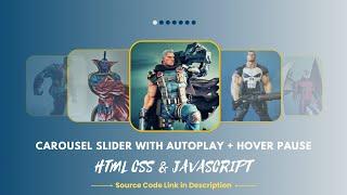 Carousel Slider With Auto-play + Hover Pause Using HTML CSS and JavaScript