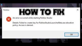 How to fix 「An error occurred while starting Roblox Studio」