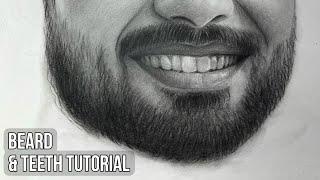How to draw Beard and Teeth in Portrait  Drawing Shahid Kapoor
