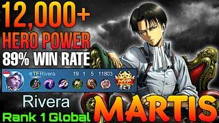 12000+ MMR Martis with 89% Win Rate - Top 1 Global Martis by Rivera - Mobile Legends