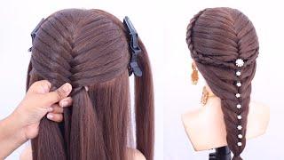 Easy Classic Long Hair Ponytail Look For Women  Pretty Ponytail Hairstyle For Wedding & Party