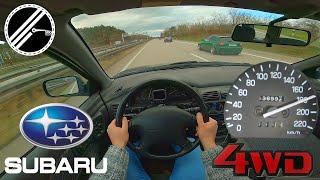 Subaru Impreza 1.8 4WD 103 PS Top Speed Drive On German Autobahn With No Speed Limit POV
