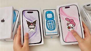 paper diy SANRIO PAPER PHONES Collection unboxing  asmr compilation