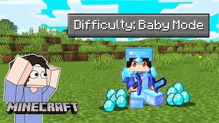 Using BABY MODE difficulty in Minecraft