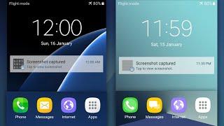 Galaxy S7 Default vs Note 7 Replica Themes