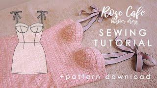 Bustier Dress Sewing Tutorial Rose Cafe + Pattern Download