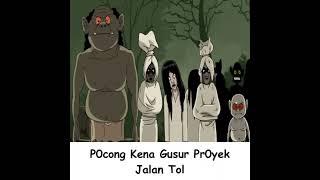 animasi lucu. si pocong kena gusur