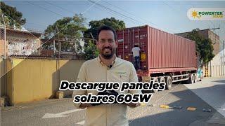 Descargue de paneles solares 605Wp