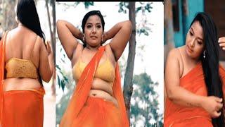 reema in hot saree show