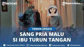 Gemasnya Sang Pengantin Pria Ini Malu-malu Saat akan memegang tangan istrinya si ibu turun tangan