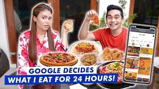 GOOGLE DECIDES WHAT I EAT FOR 24 HOURS + GIVEAWAY WINNERS  HASH ALAWI