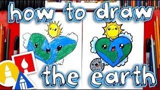 How To Draw The Earth As A Heart ️