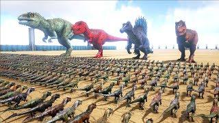 1000 Dilos VS ARK Dinosaurs  Cantex